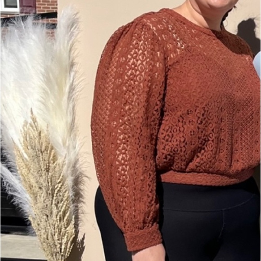 Express lace long sleeve top